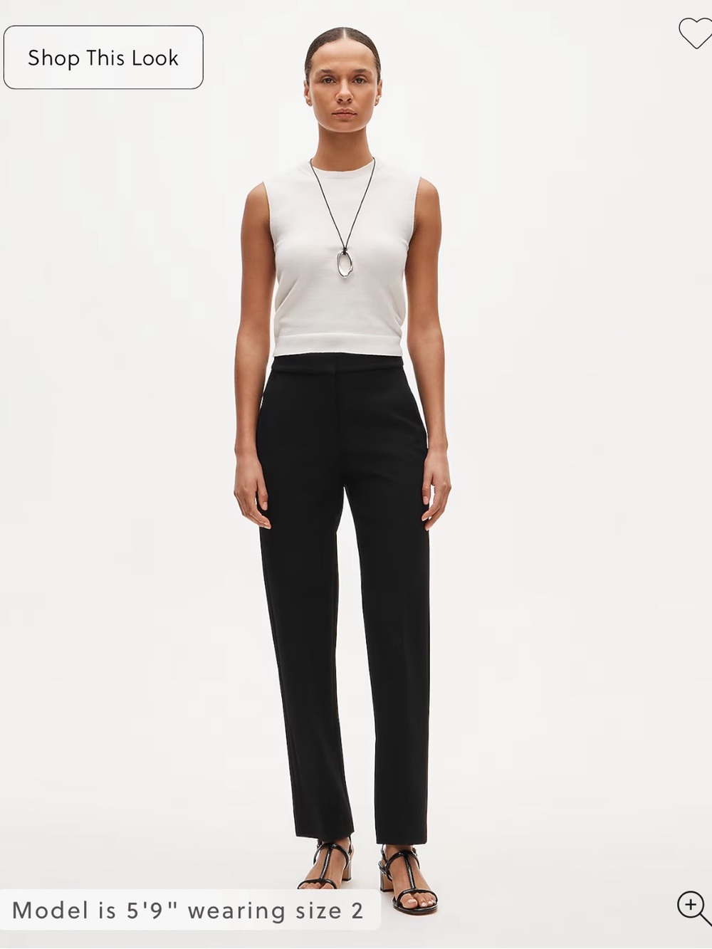 J.Crew Kate straight-leg pant in four-season stretch in black